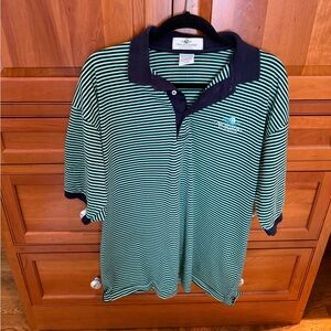 Breakers Palm Beach Navy and Green Striped Polo Shirt